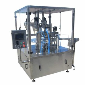 Three Header Rotary Kcups Coffee Capsules Filling Sealing Machine