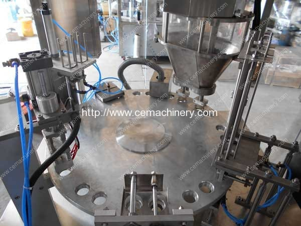 RMY-2 Lavazza A Modo Mio Coffee Capsules Filling Sealing Machine for Italy Customer