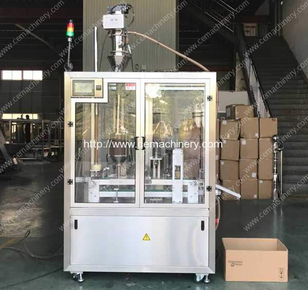 High Speed Lavazza Coffee Capsules Filling Sealing Machine for Europe Customer